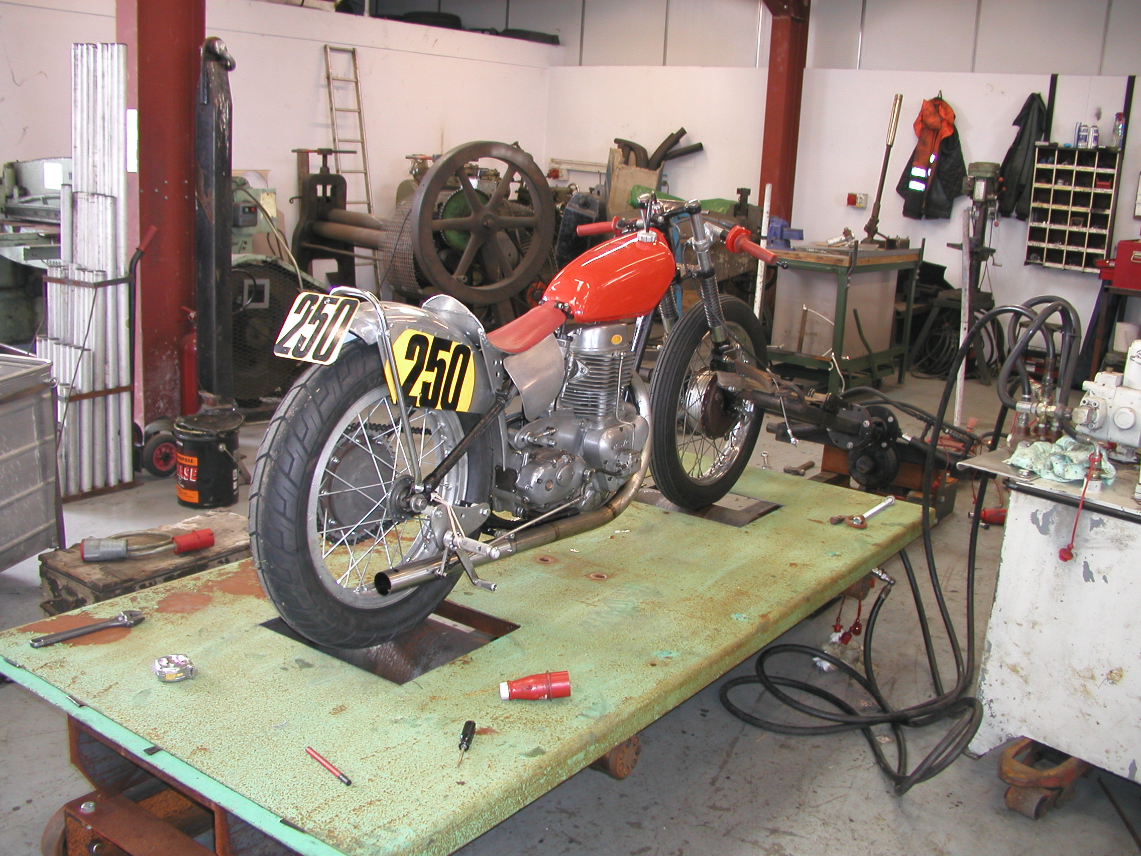 Motorcycle Wheel Rollers Bickers Action